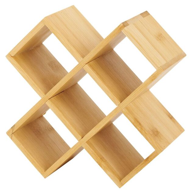 Porte &eacute;pice 5 cases bambou 17x17xH9cm