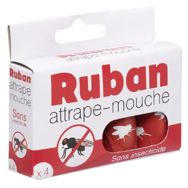 Ruban attrape mouche x4