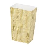 Bo&icirc;te &agrave; bonbons motif feuillage dor&eacute; th&egrave;me nature x4