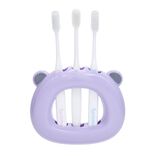 Support 3 brosses &agrave; dents enfant violet