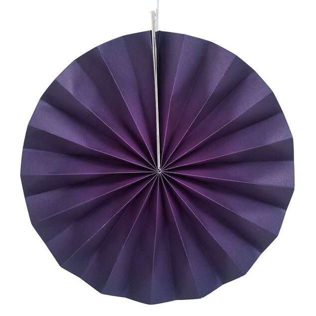 Suspension rosace papier violet x3