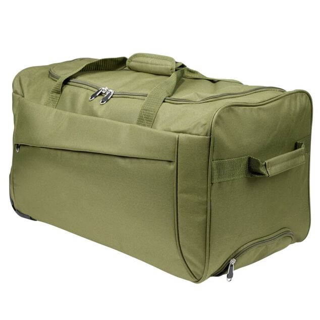 Sac de voyage trolley 60L avec 2 roues 60x31xH33cm (2 mod&egrave;les vert kaki ou noir)
