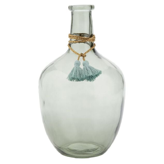 Vase Dame jeanne verre teint&eacute; H.30,5 cm