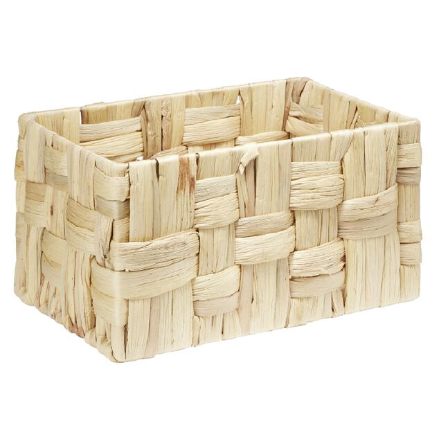 Petite pani&egrave;re rectangulaire tress&eacute;e en jonc