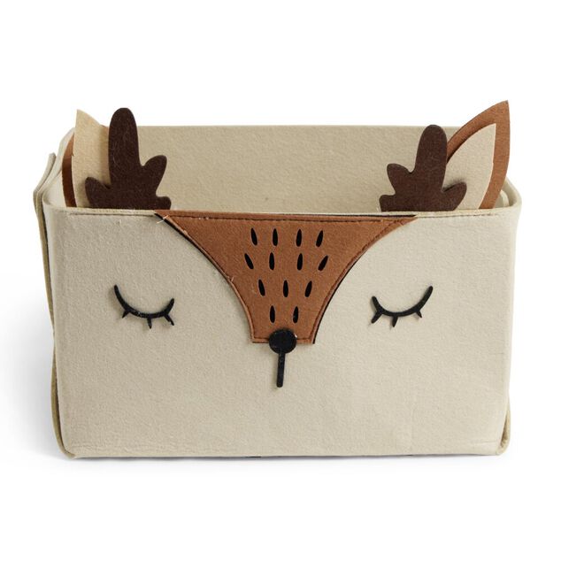 Panière de rangement pour enfant motif animal feutrine 4 modèles