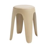 Tabouret Spiro plastique beige &Oslash;33xH46cm