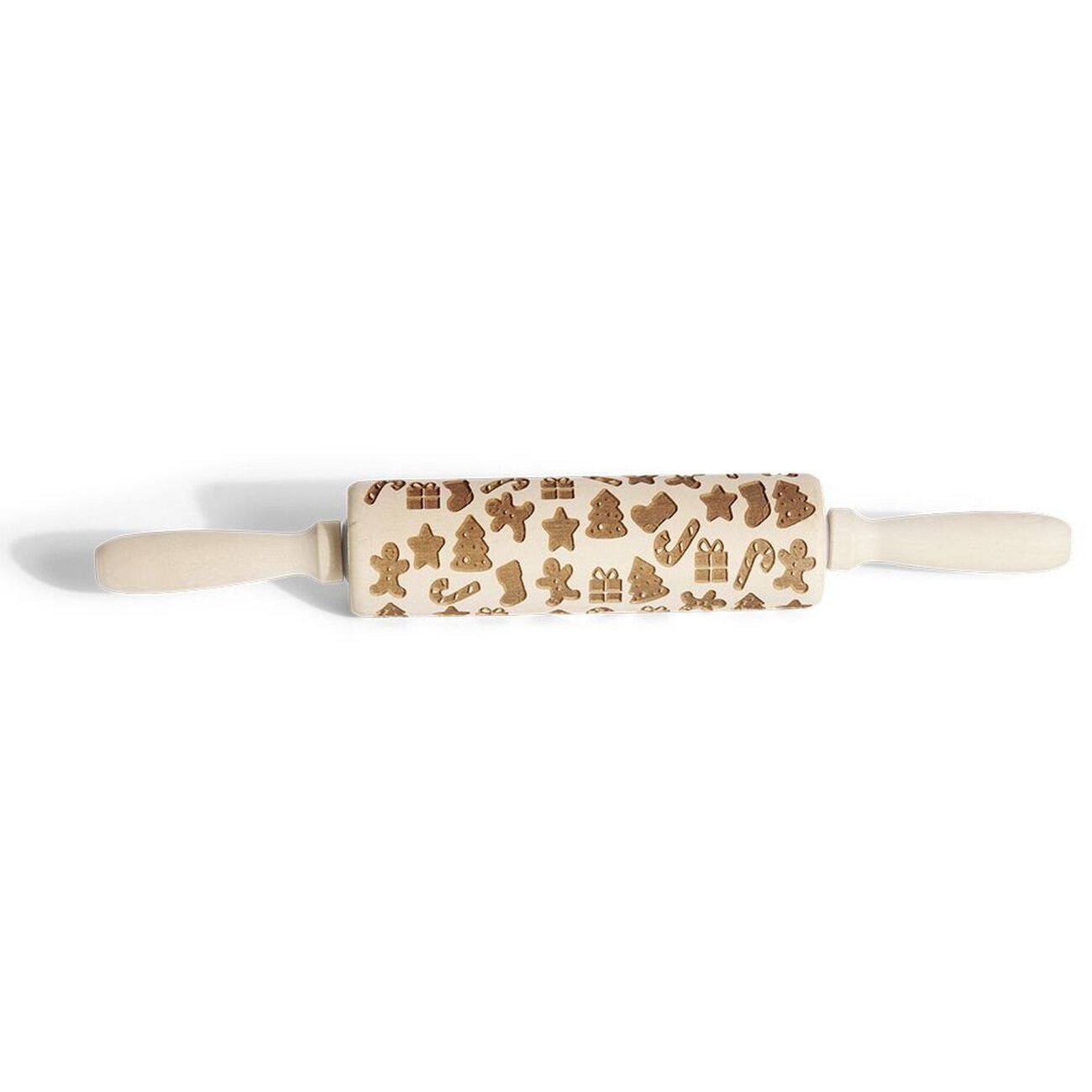Rouleau à pâtisserie en bois gaufré, motif animal de dessin animé