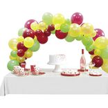 Kit arche de ballons vert jaune rouge 60 pi&egrave;ces 4m