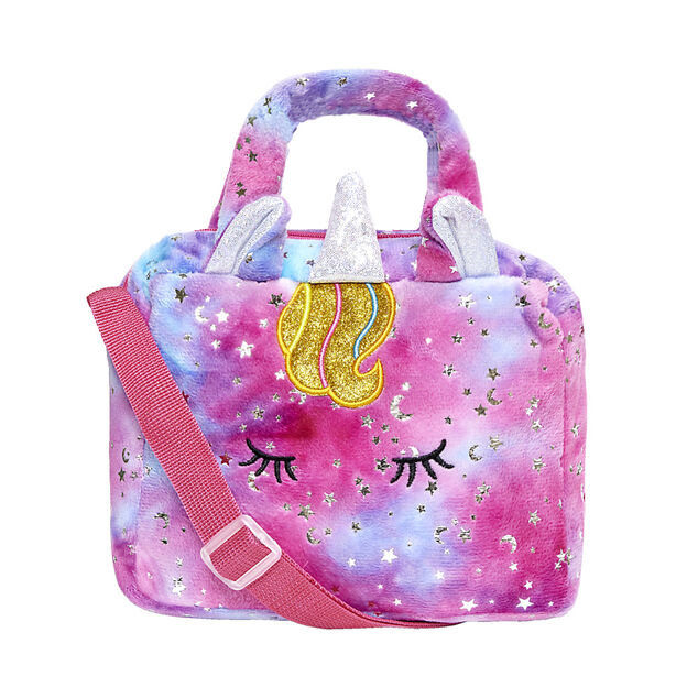 Sac &agrave; main fille licorne paillette avec bandouli&egrave;re 18xH24,5cm