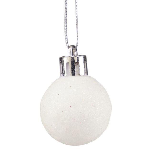 Petite boule de Noël polystyrène blanc Ø3cm x12