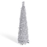 Sapin de Noël artificiel POP UP argenté Ø30xH120cm