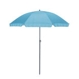 Parasol rond inclinable Sun d&eacute;perlant bleu &Oslash;160xH195cm