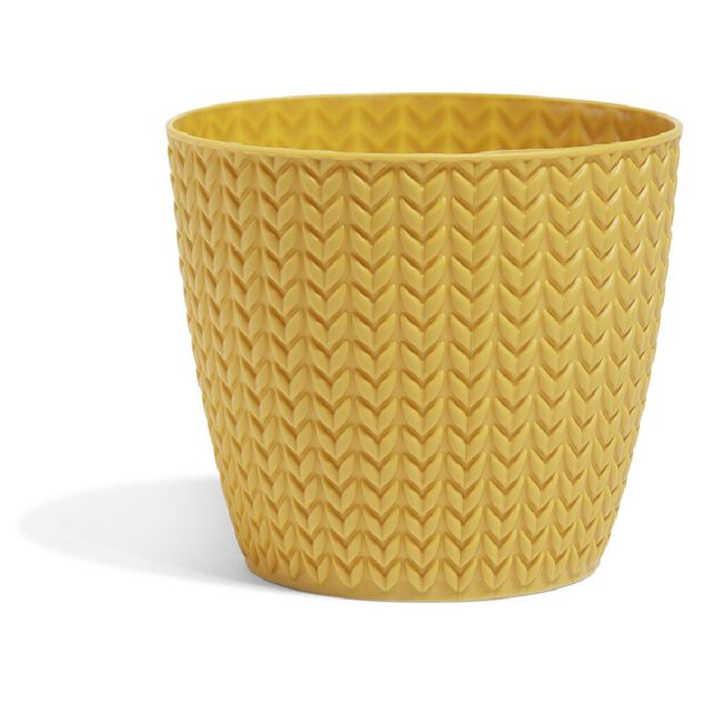 Cache pot chevron en plastique  &oslash; 13cm