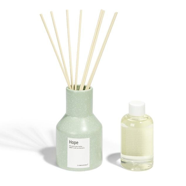 Diffuseur de parfum par capilla Hope lilas doux et jacinthe vert