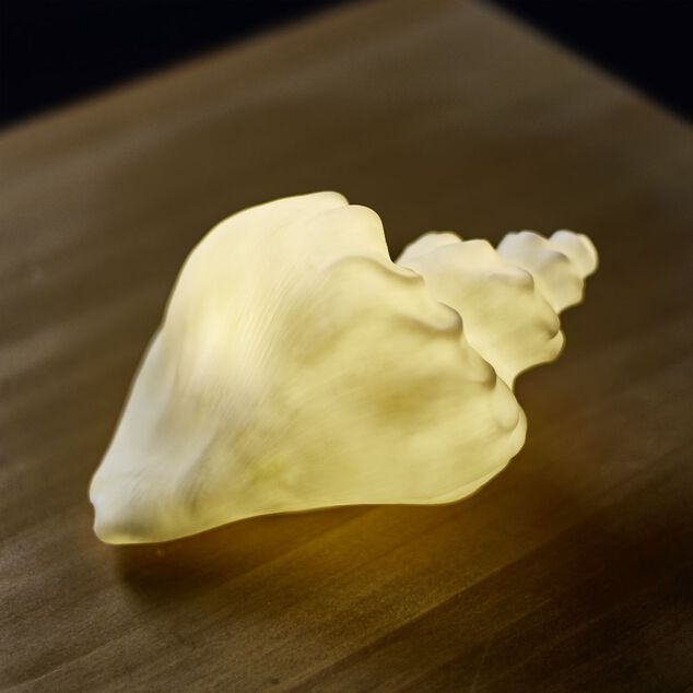 Veilleuse LED coquillage blanc