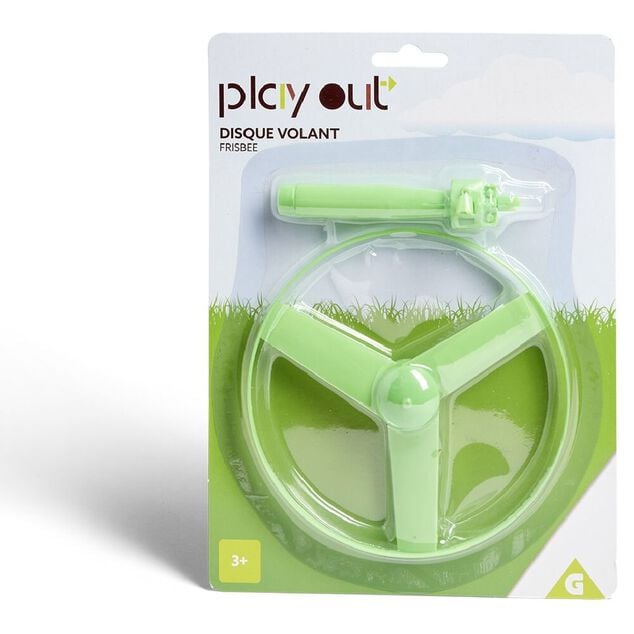 Disque volant plastique vert &Oslash;15cm
