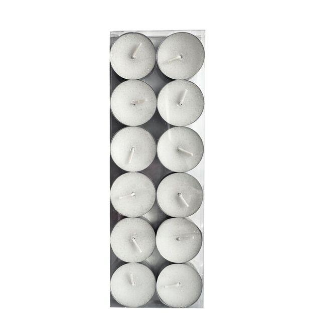 Bougie chauffe-plat blanche Ø3,5cm (lot de 12)