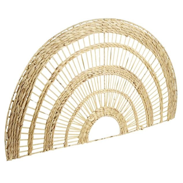 D&eacute;coration murale arc en jacinthe tress&eacute;e L100xH58cm