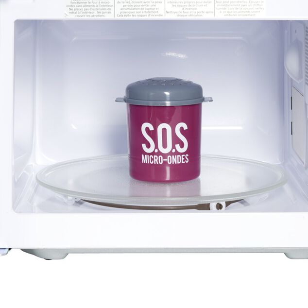Nettoyeur pour micro-ondes 120ml plastique 8x7xH9cm