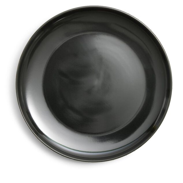 Assiette plate Oslo en gr&egrave;s noir &Oslash;27cm