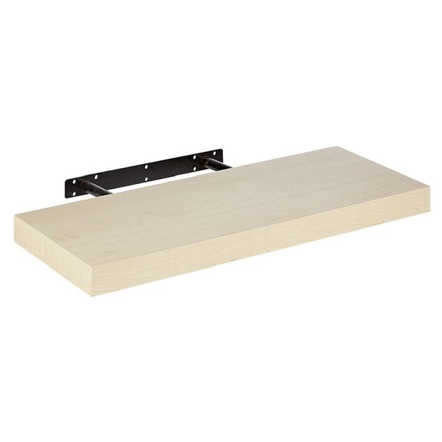 &Eacute;tag&egrave;re murale rectangulaire bois beige