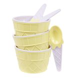 Kit &agrave; glace bol et cuill&egrave;re x3