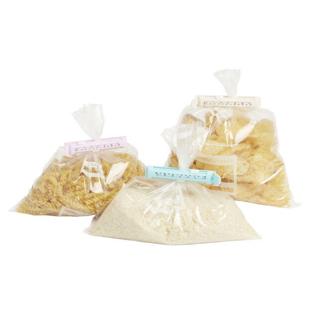 Pince ferme sachet gradu&eacute;e en plastique 8x12cm (lot de 4)