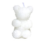 Bougie forme oursons relief fleurs 4x5xH6,5cm (2 mod&egrave;les)