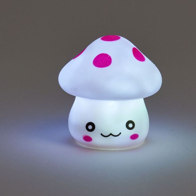 Veilleuse LED champignon Ø6xH6cm