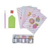 Kit toile &agrave; peindre diamant blanc 21,5x13cm