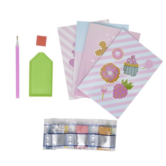 Kit toile &agrave; peindre diamant blanc 21,5x13cm