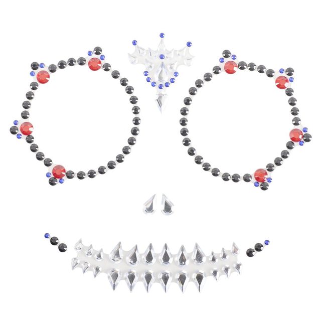Strass visage Halloween Calavera acrylique autocollant (3 mod&egrave;les)