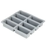 Moule en silicone avec 8 compartiments 18x16,5xH3cm