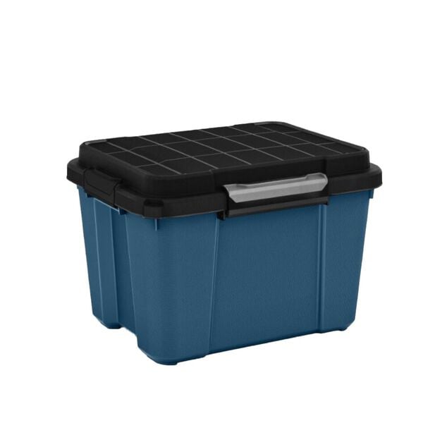 Box de rangement 45L x3 &eacute;tanche Scuba bleu avec couvercle noir 49x39xH49,5cm