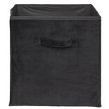 Pani&egrave;re Box Cube effet velours 31x29x31cm noir