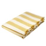 Jet&eacute; de canap&eacute; motif bayad&egrave;re blanc et jaune 170x250cm