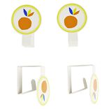 Pince nappe fantaisie métal x4 - 7x5,5xH4cm