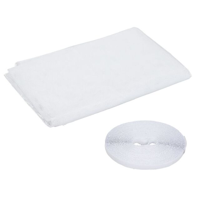 Moustiquaire agrippante pour fen&ecirc;tre polyester blanc 125x160cm