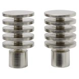 Embout tringle &agrave; rideau &Oslash;20mm aluminium bross&eacute; x2 forme cylindrique