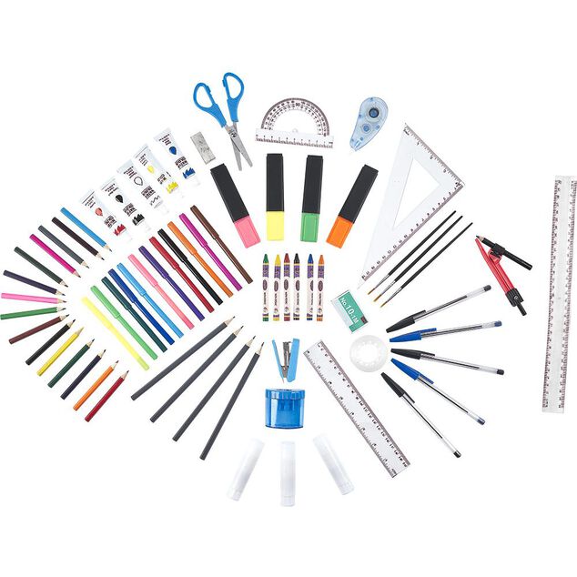 Boîte de fournitures scolaires - School box 70 pièces