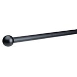 Kit tringle noir m&eacute;tal embout rond
