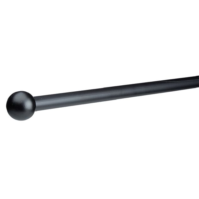 Kit tringle noir m&eacute;tal embout rond