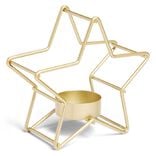 Bougeoir de table étoile doré