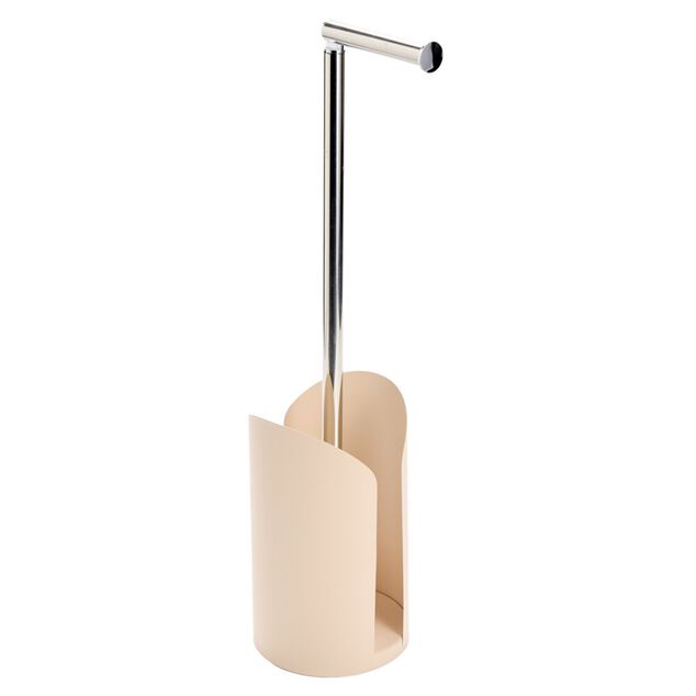 Support papier WC m&eacute;tal et plastique &Oslash;15xH61cm (3 mod&egrave;les)