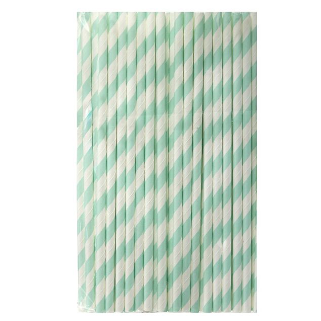 Paille papier x50 motif spirale blanc et coloré (5 modèles)