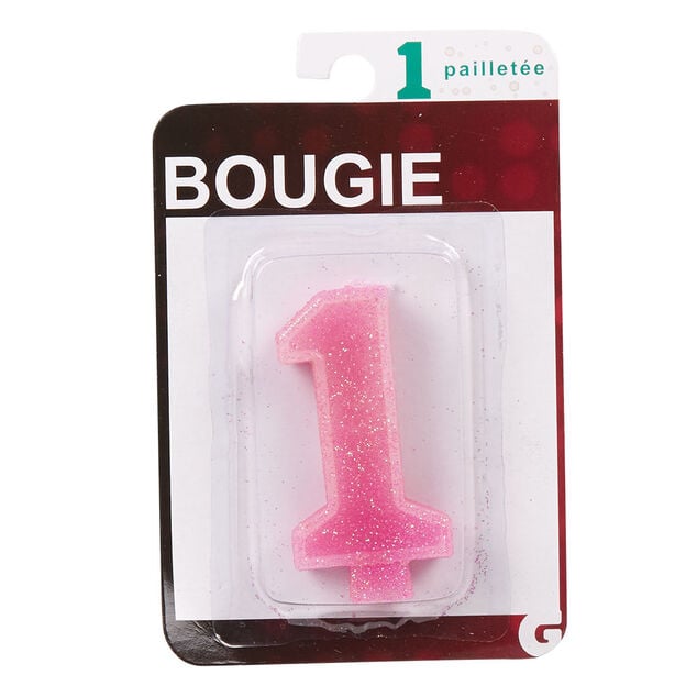 Bougie anniversaire chiffre 1