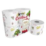 Rouleau de papier de toilette motif Noël x4