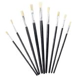 Pinceau pointe plate x9