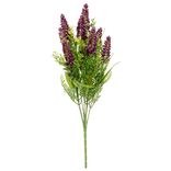 Piquet bruy&egrave;re fleur artificielle &Oslash;15xH56cm violet