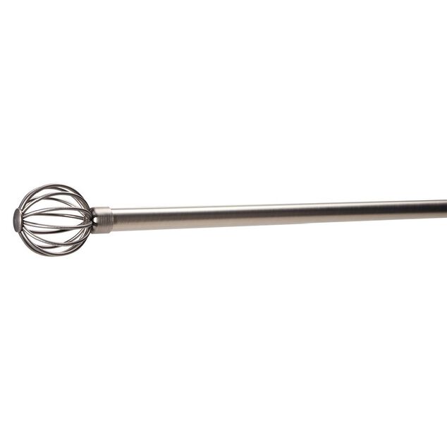 Kit tringle extensible embout globe bross&eacute; L120/210cm